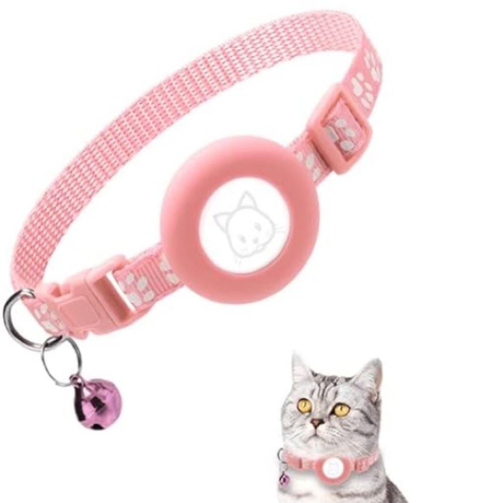 Sold on Mercari : Pink Cat AirTag Collar- Paw Print